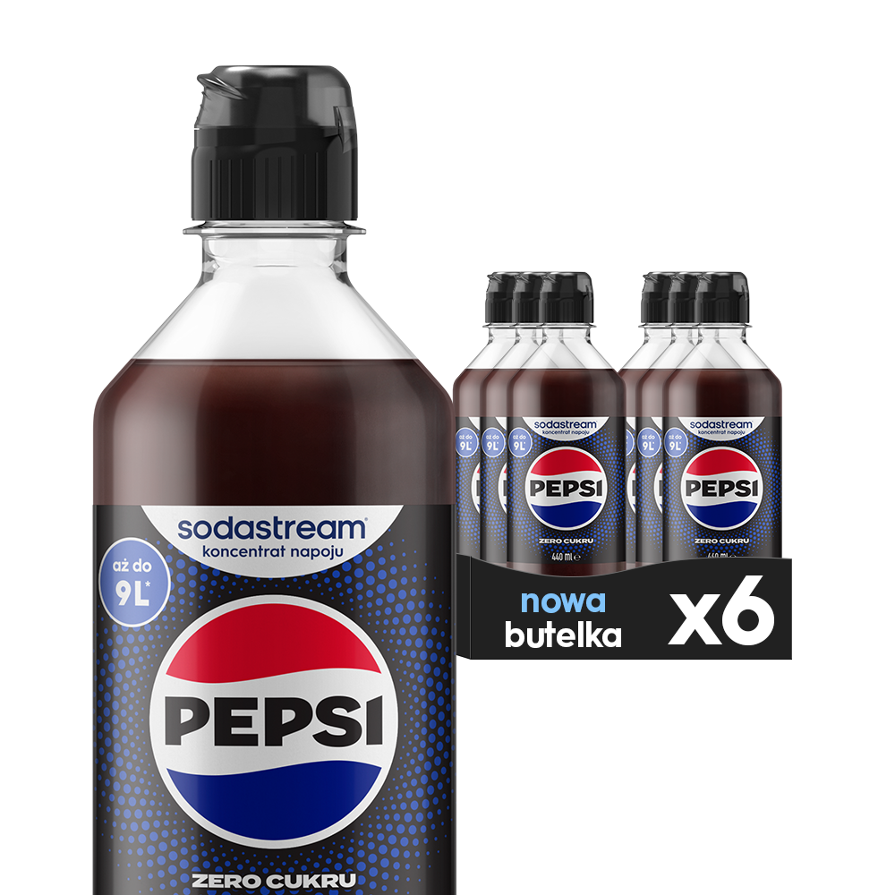 Syrop Pepsi Zero Cukru 440ml,  6 sztuk
