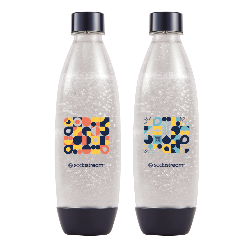 Butelki Fuse Bubble Mosaic Sodastream, Dwupak, 1L