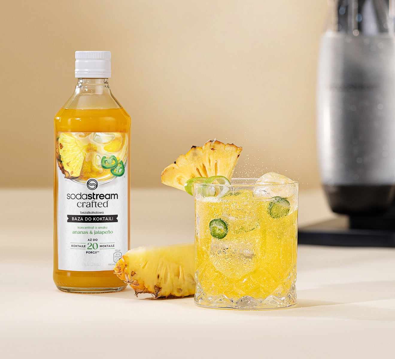 Zestaw Crafted Kit Syrop Ananas & Jalapeño i butelka Fuse