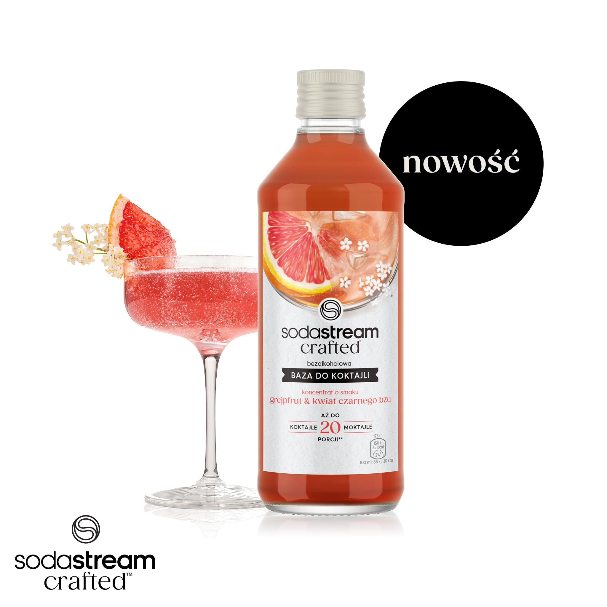Syrop Crafted Grejpfrut & Kwiat Czarnego Bzu 330 ml sodastream