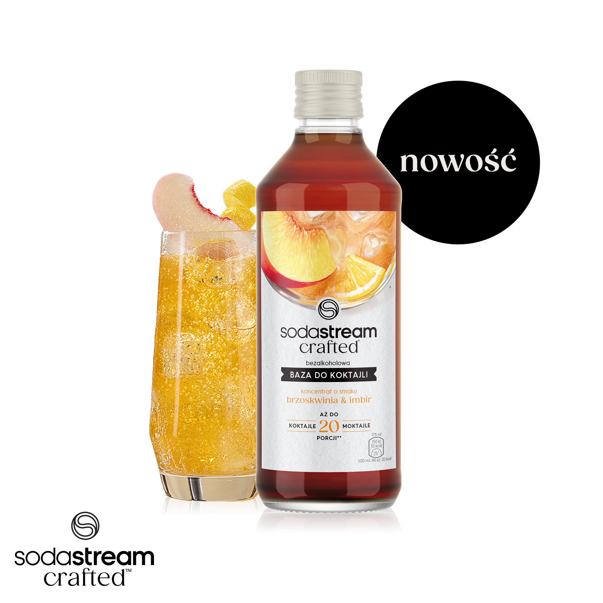 Syrop Crafted Brzoskwinia & Imbir 330 ml sodastream