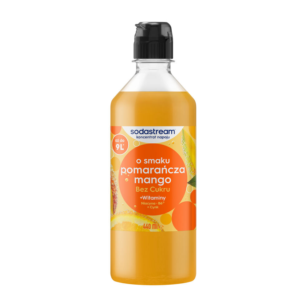Syrop Pomarańcza Mango bez cukru, 440ml